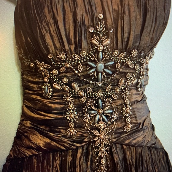 Sue Wong designer strapless cocktail dress - Picture 2 of 8